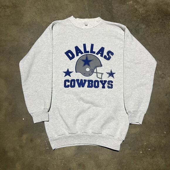 Vintage 90s Dallas Cowboys Grey NFL Football Sweatshirt - Picture 1 of 3